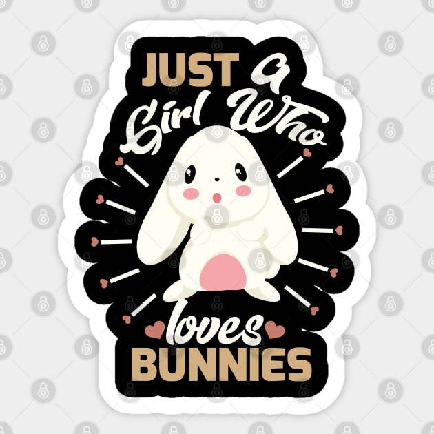 just a girl who loves bunnies Sticker by youki